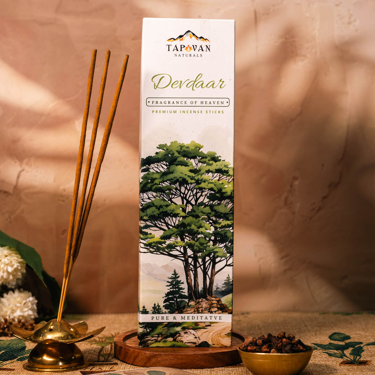 Cedar Incense Sticks (Devdaar Agarbatti), crafted to bring fragrance of cedarwood