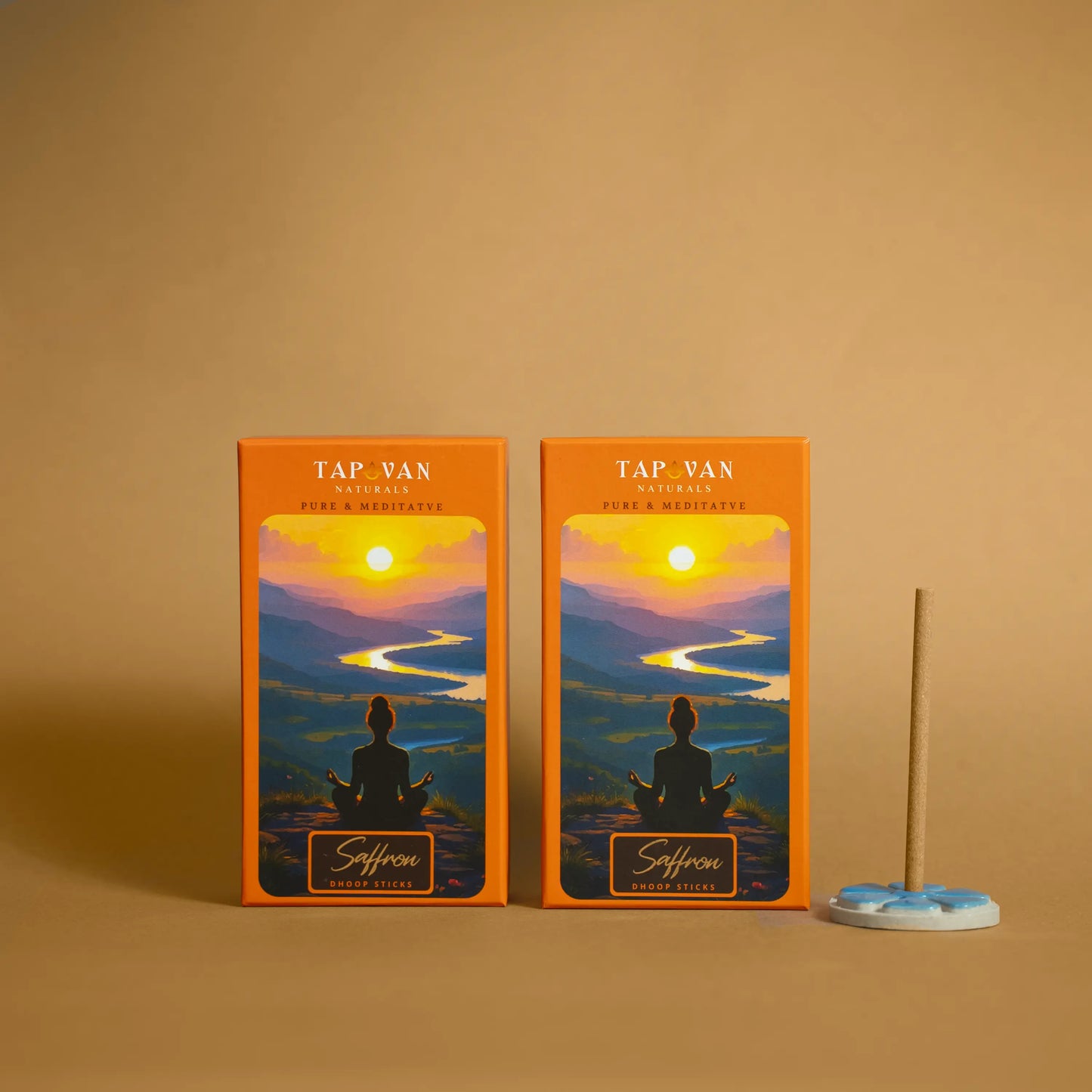 Sacred Saffron Luxury Bambooless Dhoop Sticks, Deep meditation and serene
