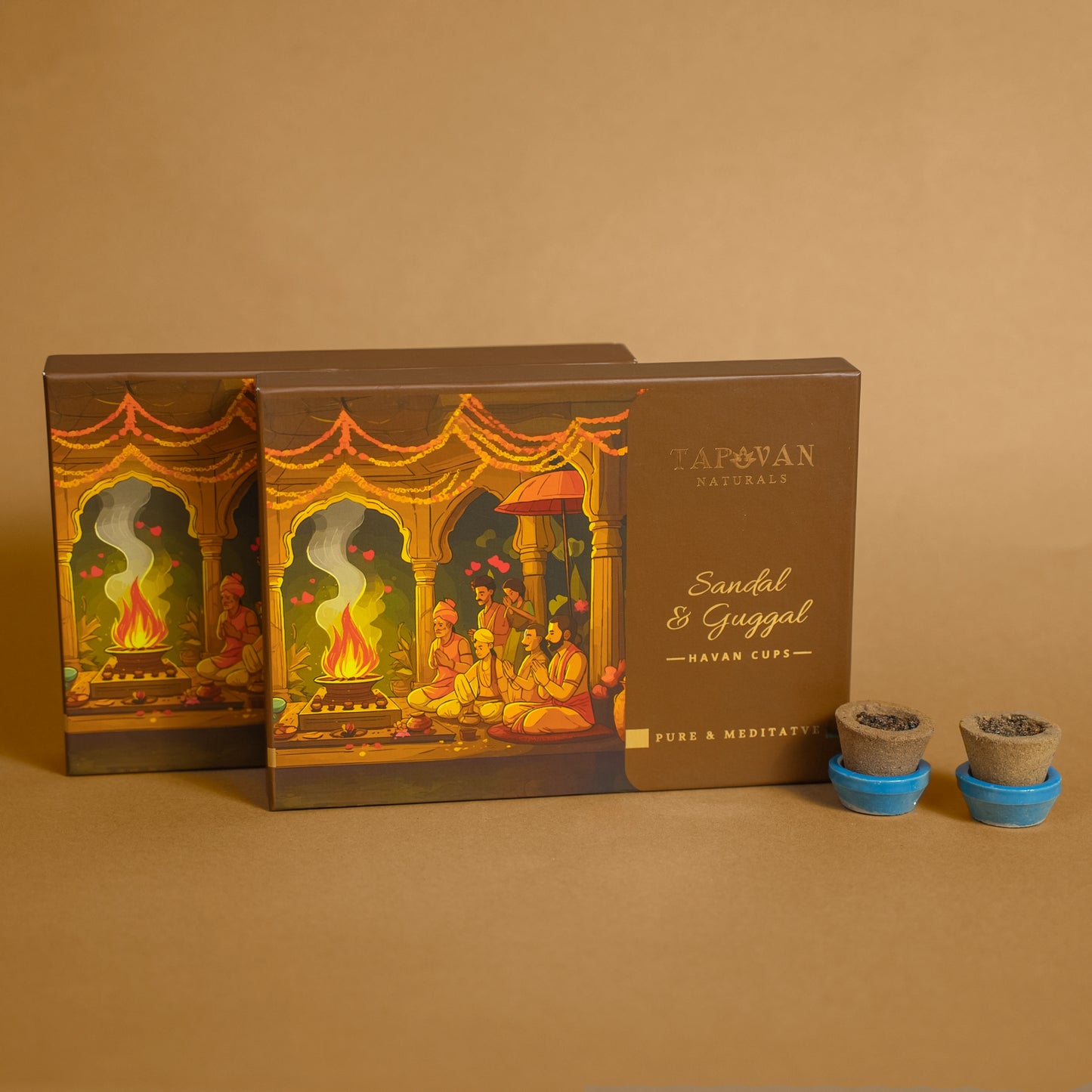 Sandal & Guggal Havan Cups, Pure aroma and spirituality