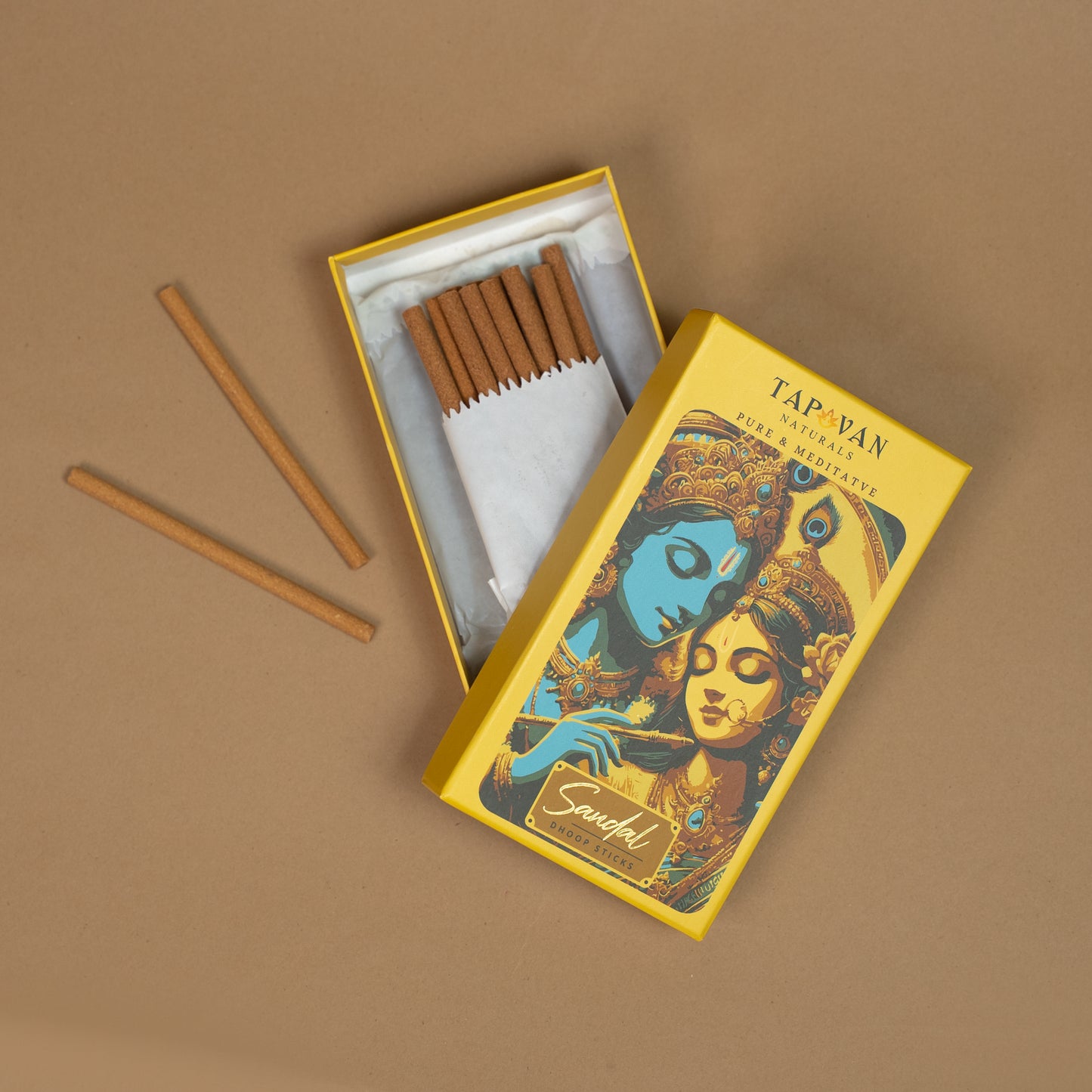 Pure Sandal Luxury Bambooless Dhoop Sticks, Deep meditation