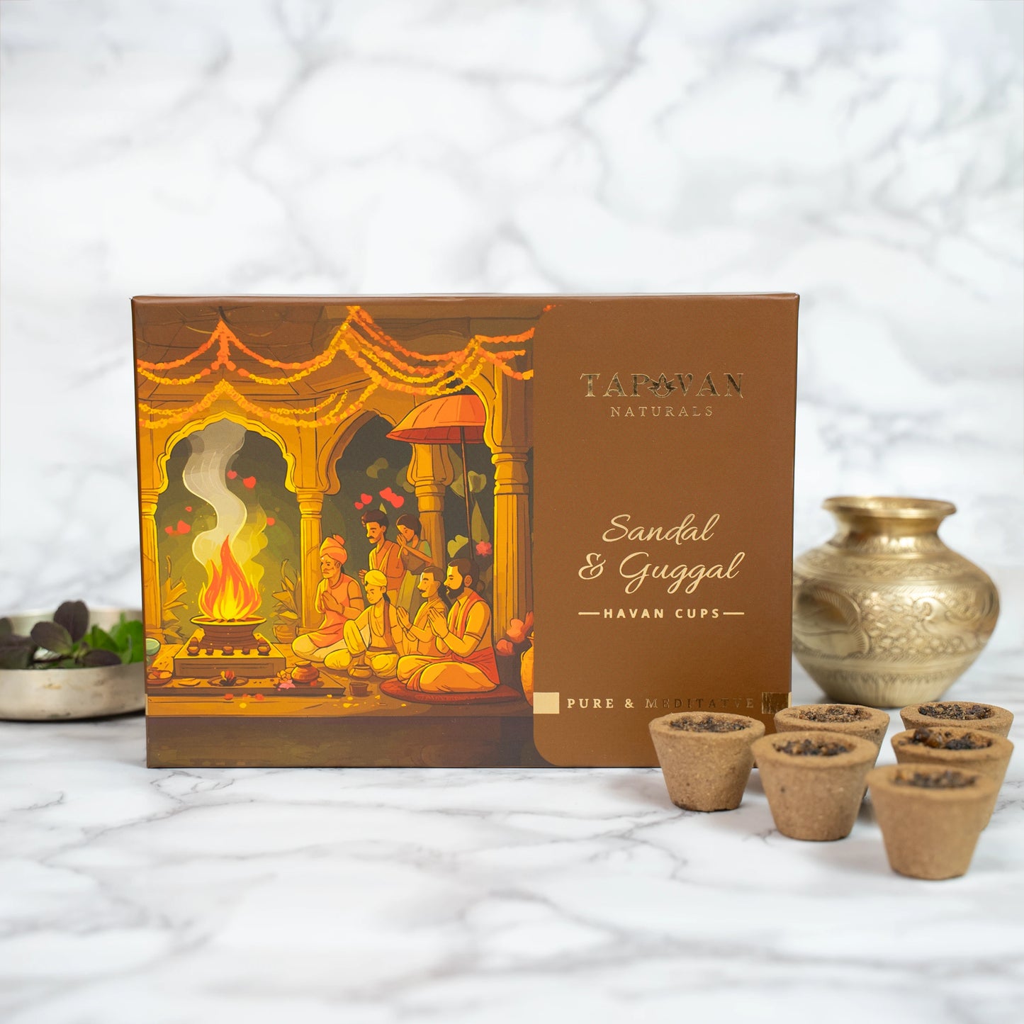 Sandal & Guggal Havan Cups, Pure aroma and spirituality