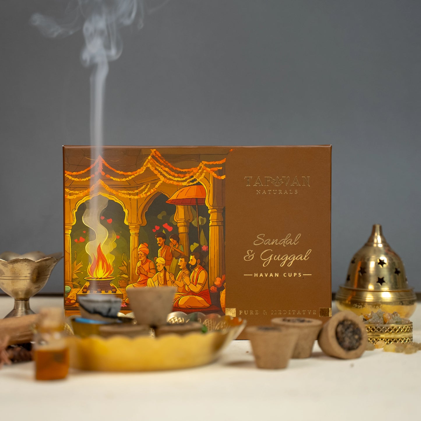 Sandal & Guggal Havan Cups, Pure aroma and spirituality