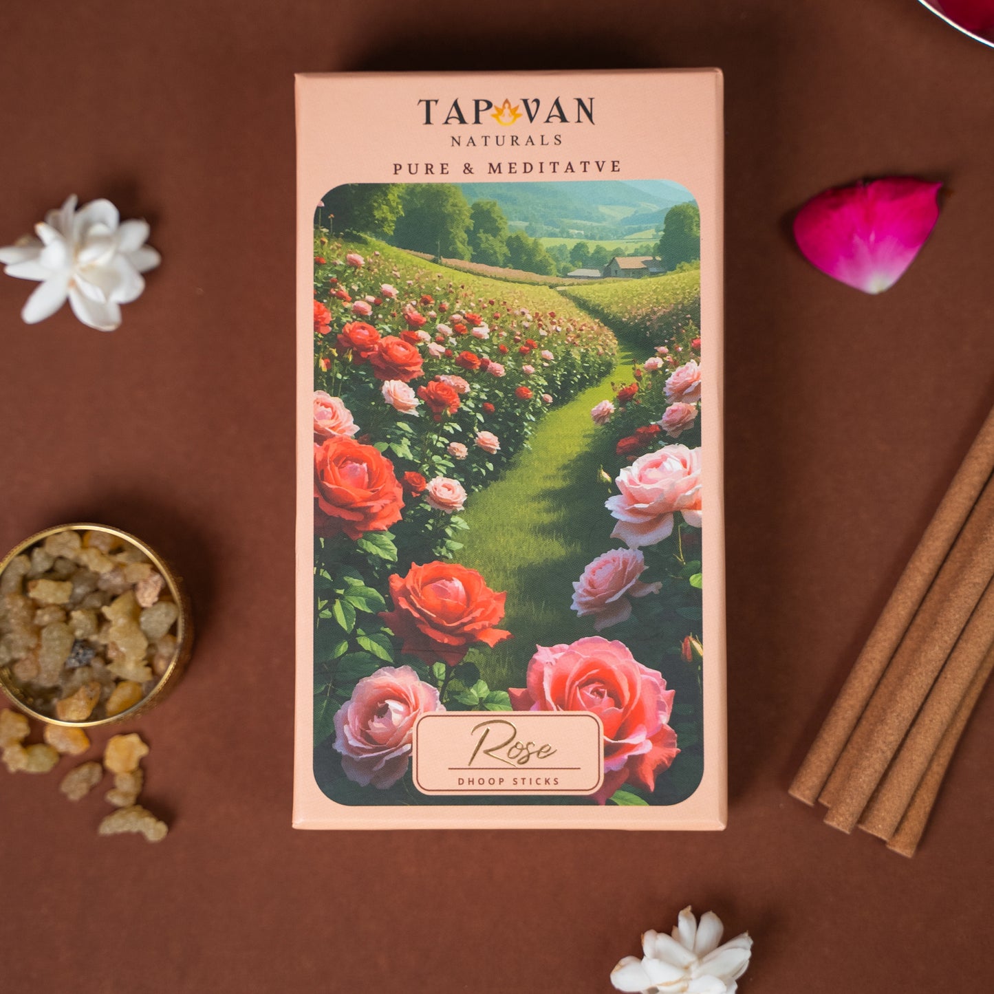 Blissful Rose Luxury Bambooless Dhoop Sticks, Yoga and care