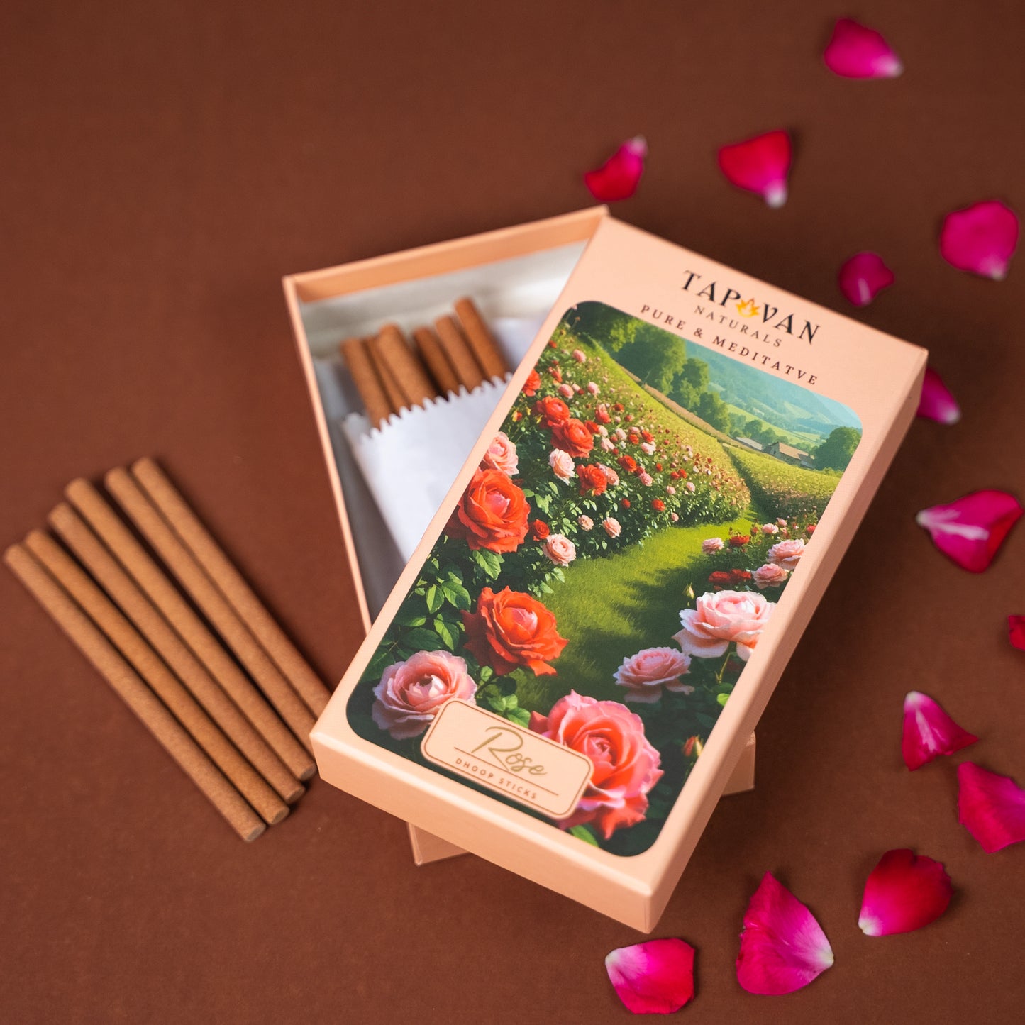 Blissful Rose Luxury Bambooless Dhoop Sticks, Yoga and care