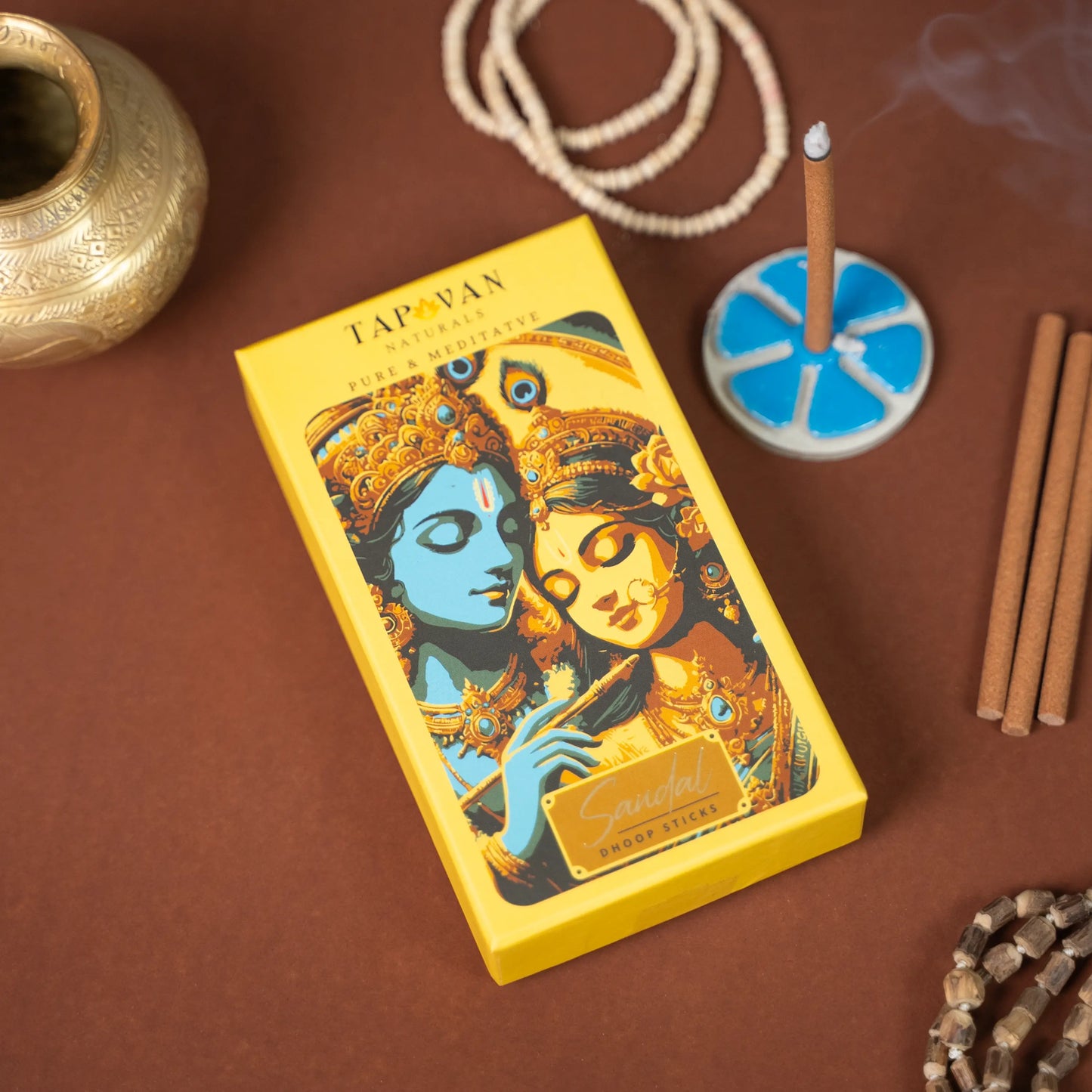 Pure Sandal Luxury Bambooless Dhoop Sticks, Deep meditation