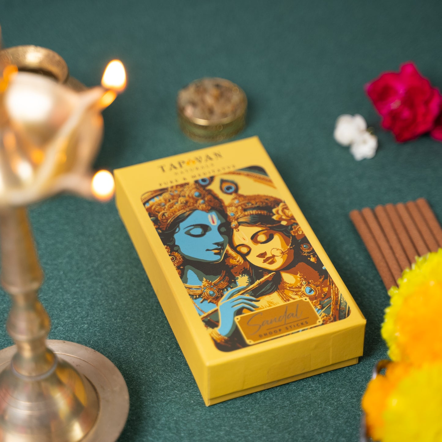 Pure Sandal Luxury Bambooless Dhoop Sticks, Deep meditation