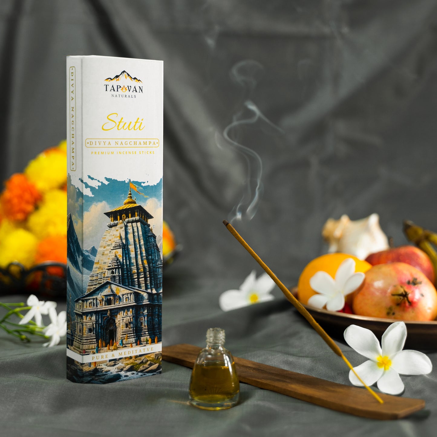 LUXURY FLORAL EXTRAVAGANZA COLLECTION (160 Sticks, Pack of 4) NAGCHAMPA, VALLEY OF FLOWERS, ENCHANTING OASIS AND LAVENDER