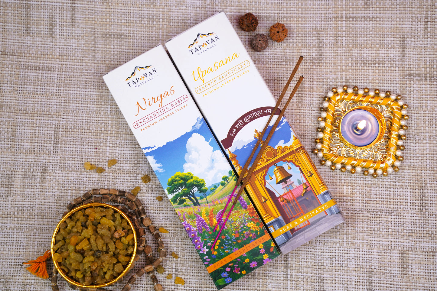 LUXURY FLORAL AND MUSK - ENCHANTING OASIS & UPASANA (80 Sticks, Pack of 2)