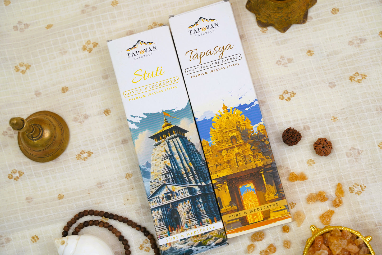 PREMIUM SANDAL & NAGCHAMPA COLLECTION (80 Sticks, Pack of 2) - PURE AROMATHERAPY