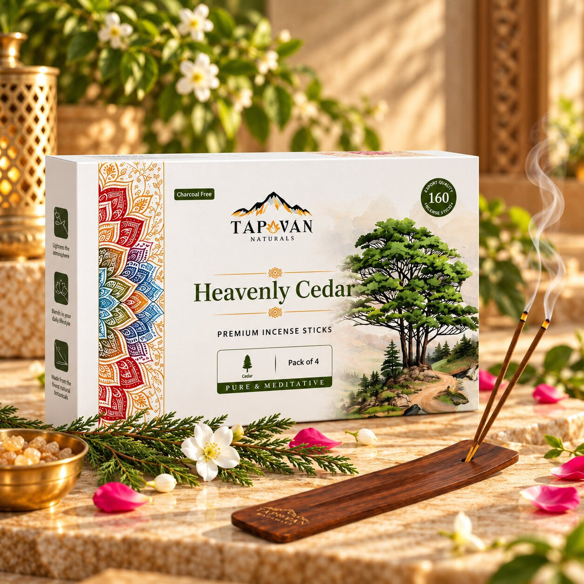 Havenly Cedar Incense Sticks Pack of 4
