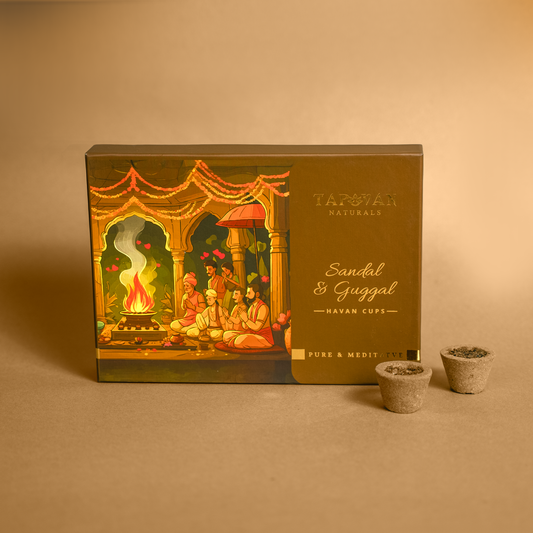 Tapovan Naturals Sandal & Guggal Havan Cups,  Pure aroma and spirituality
