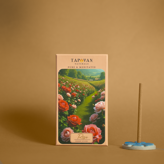 Tapovan Naturals Blissful Rose Luxury  Bambooless Dhoop Sticks, Yoga and care