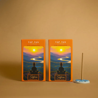 Sacred Saffron Luxury  Bambooless Dhoop Sticks, Deep meditation and serene