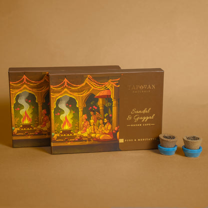 Sandal & Guggal Havan Cups,  Pure aroma and spirituality