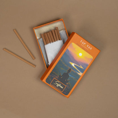 Sacred Saffron Luxury  Bambooless Dhoop Sticks, Deep meditation and serene