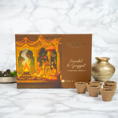 Sandal & Guggal Havan Cups,  Pure aroma and spirituality