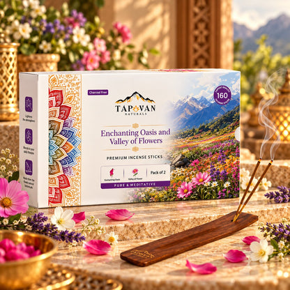 Enchanting Oasis & Valley of Flowers Incense Sticks Pack of 4