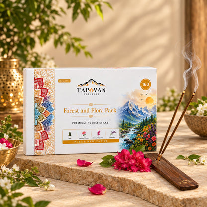 Lavender, Valley of Flowers, Oasis and Cedar Incense Sticks Pack with Stick Stand
