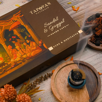 Sandal & Guggal Sambrani Havan Cups