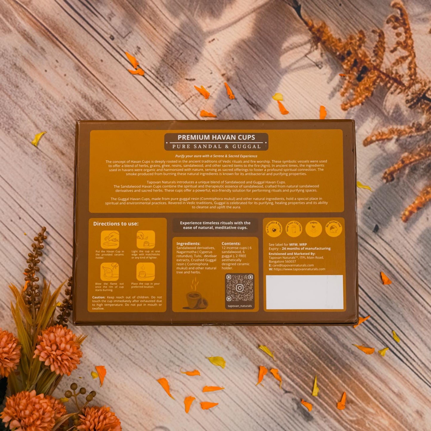 Sandal & Guggal Sambrani Havan Cups