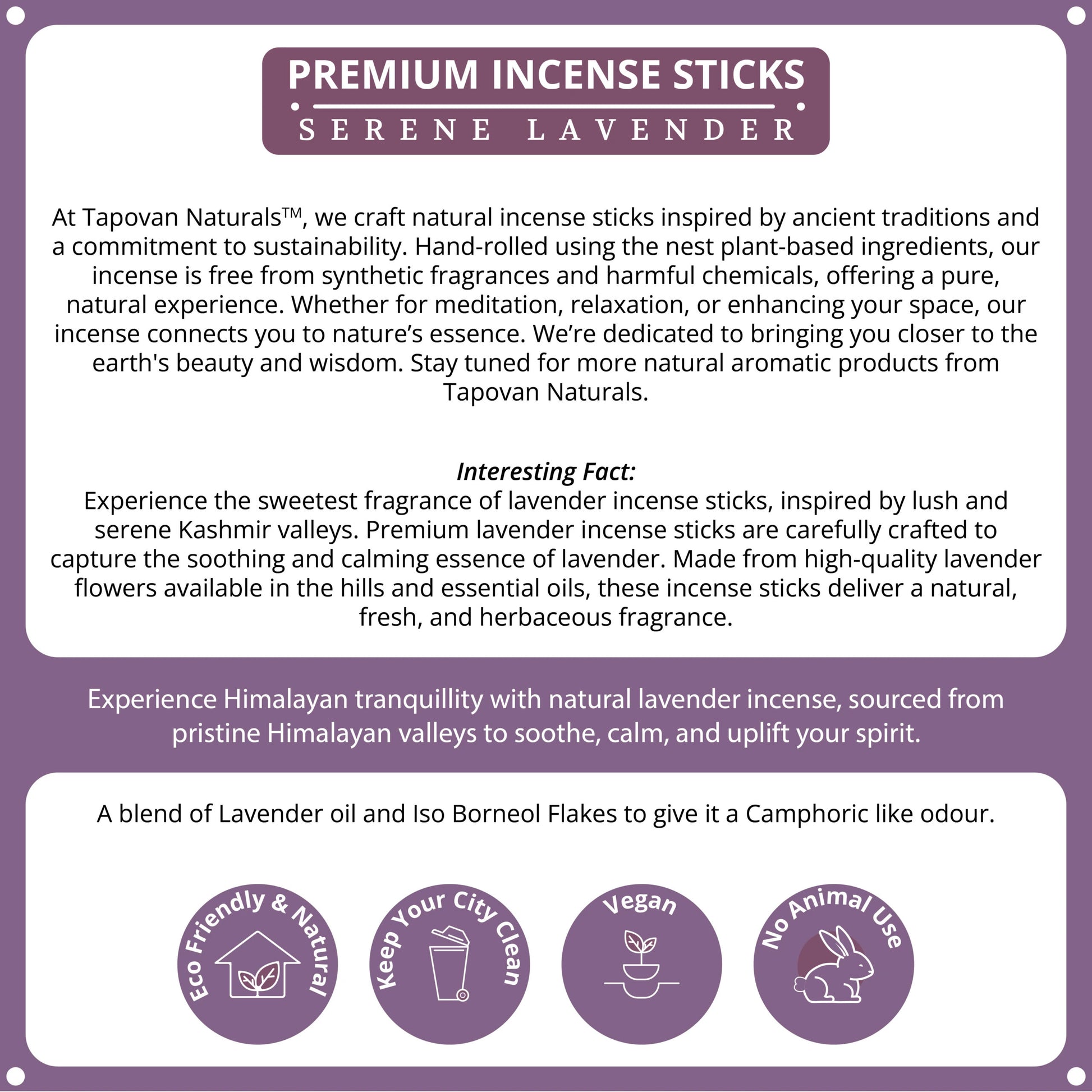 Luxury Lavender Incense Sticks