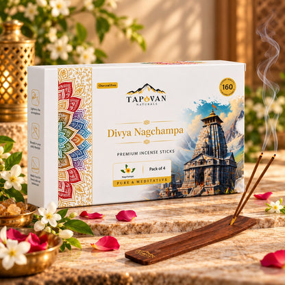 Nagchampa Incense Sticks Pack of 4 with Stick Stand