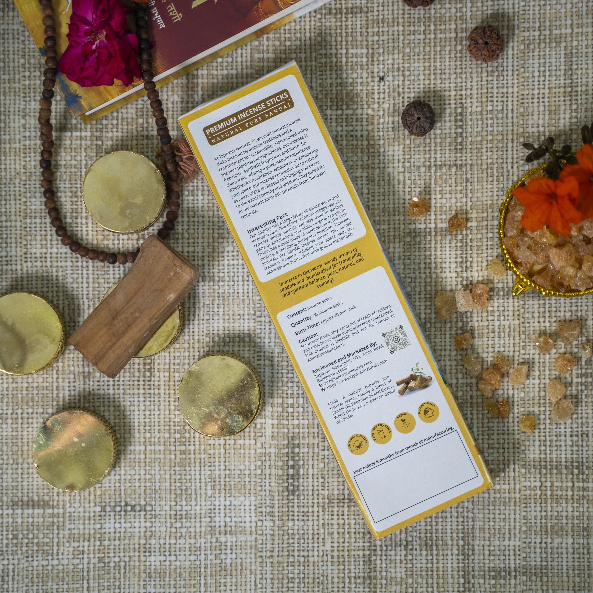 Natural Sandalwood Incense Sticks