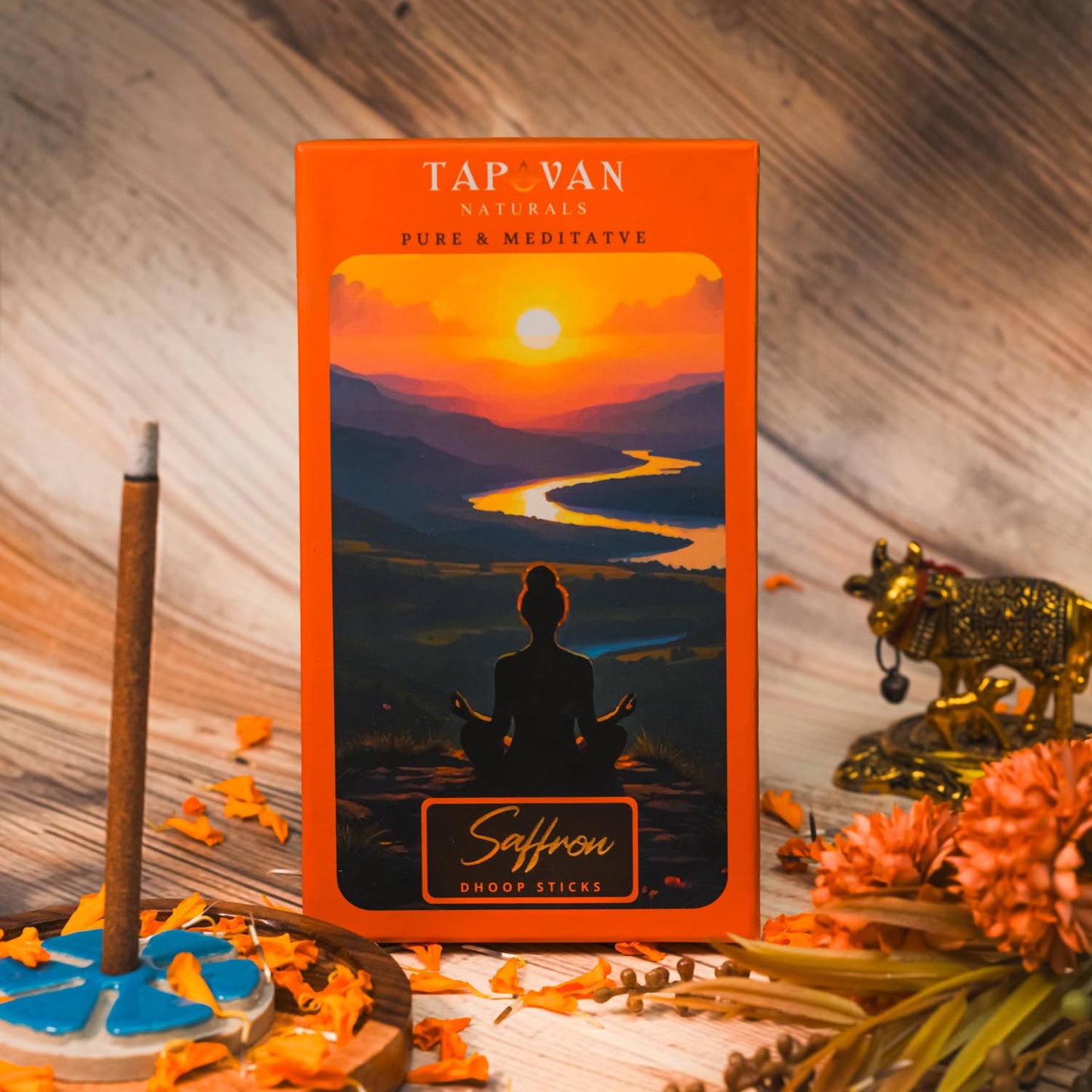 Sacred Saffron Bambooless Dhoop Sticks