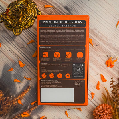 Sacred Saffron Bambooless Dhoop Sticks