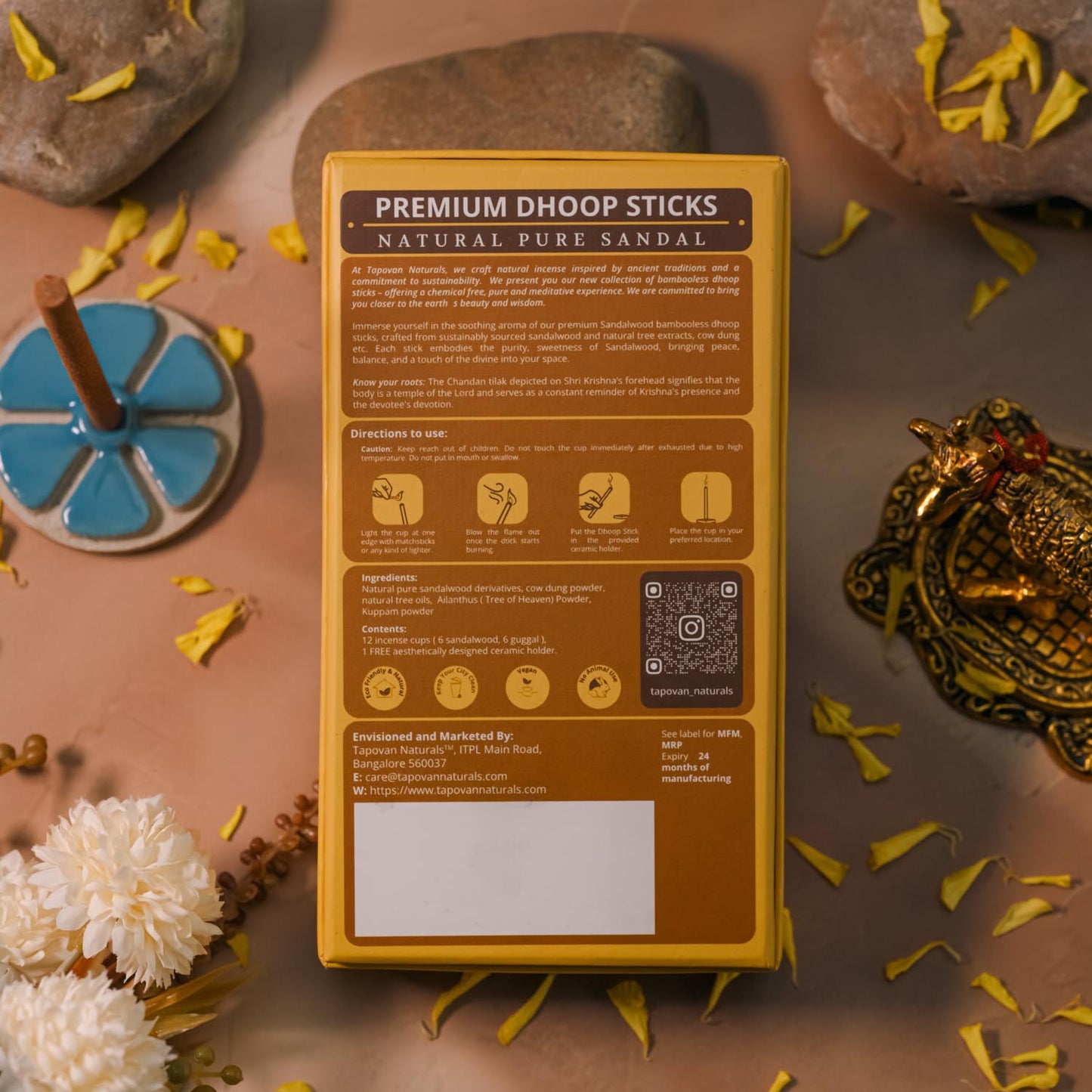 Pure Sandal Bambooless Dhoop Sticks