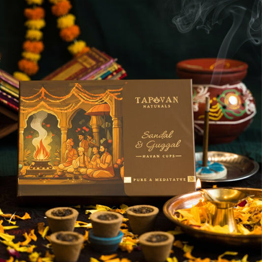 Sandal & Guggal Sambrani Havan Cups