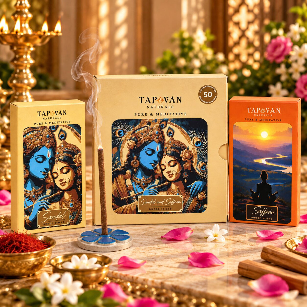 Sandalwood & Saffron Dhoop Sticks Pack