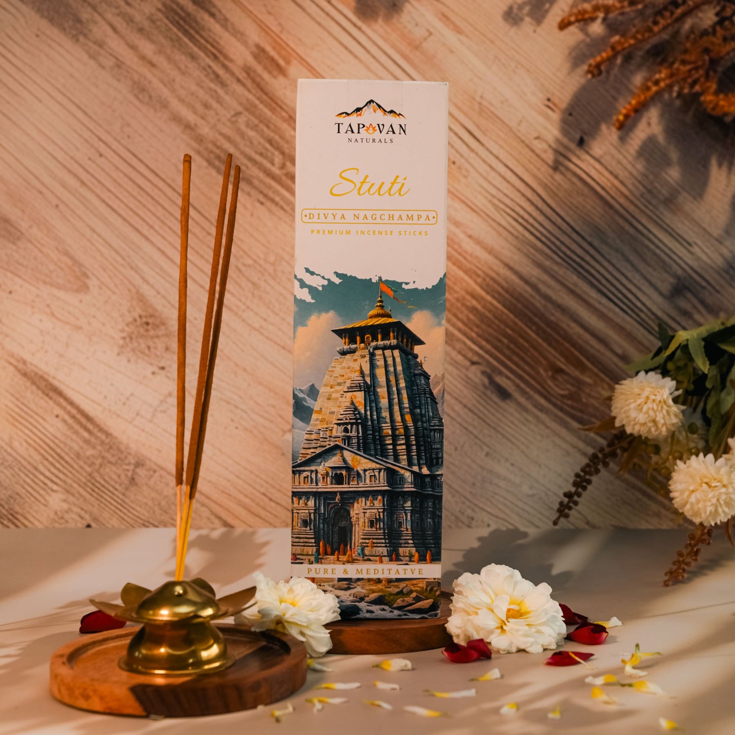 Sandalwood, Rose, Nagchampa and Sanctuary Musk Incense Sticks Pack