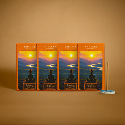 Sacred Saffron Luxury  Bambooless Dhoop Sticks, Deep meditation and serene